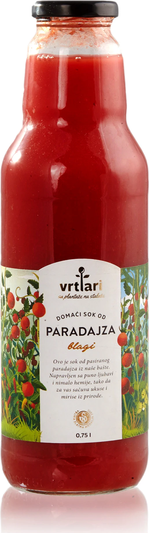 Sok od paradajza - blagi 750 ml Vrtlari